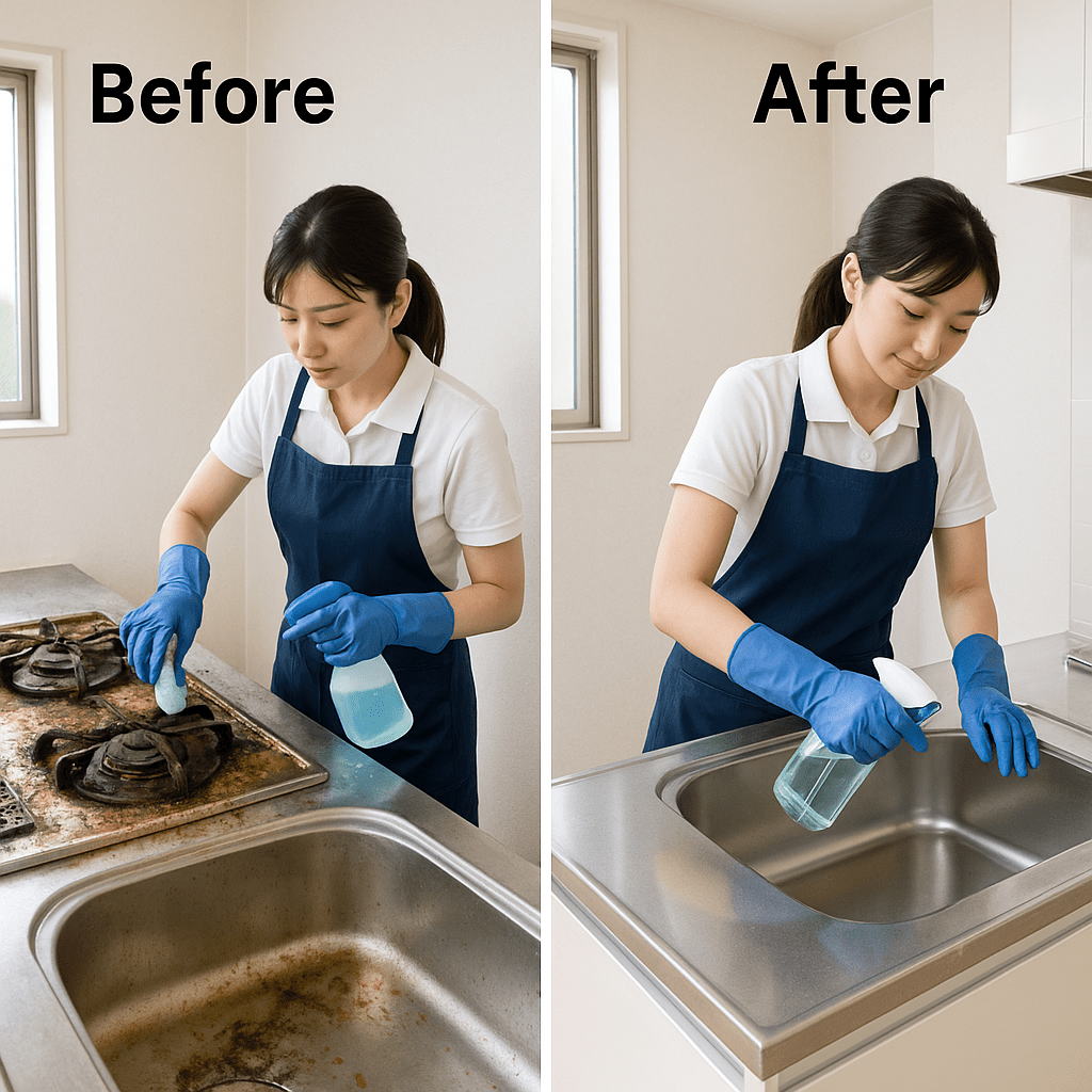 ハウスクリーニング作業写真（横浜市西区）