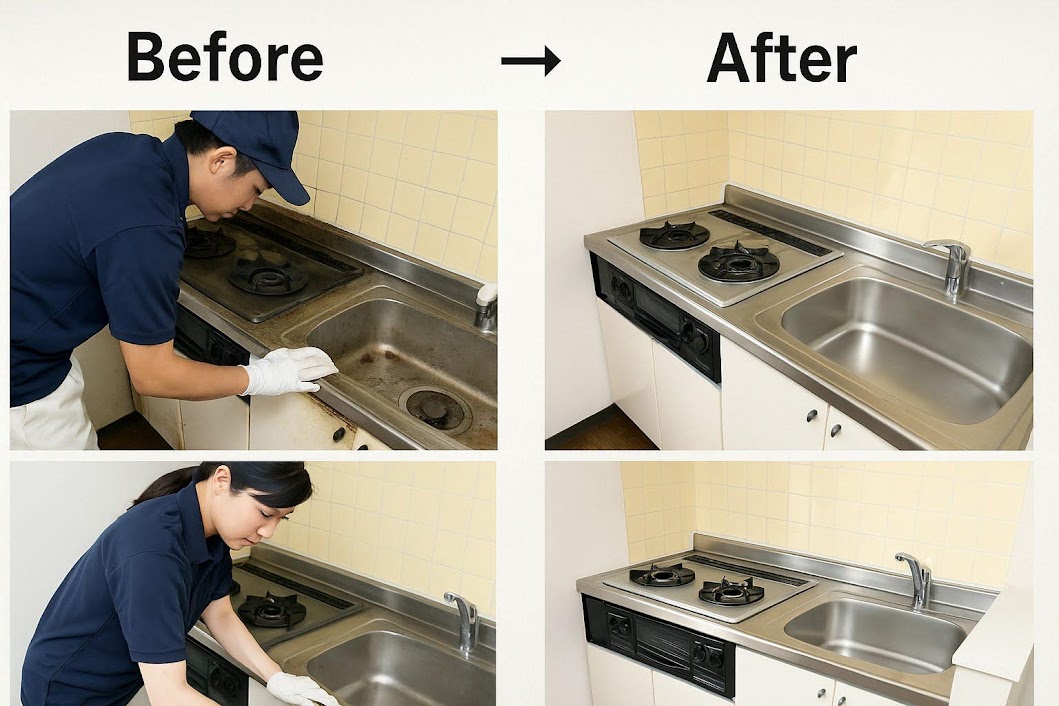 ハウスクリーニング作業写真（横浜市西区）