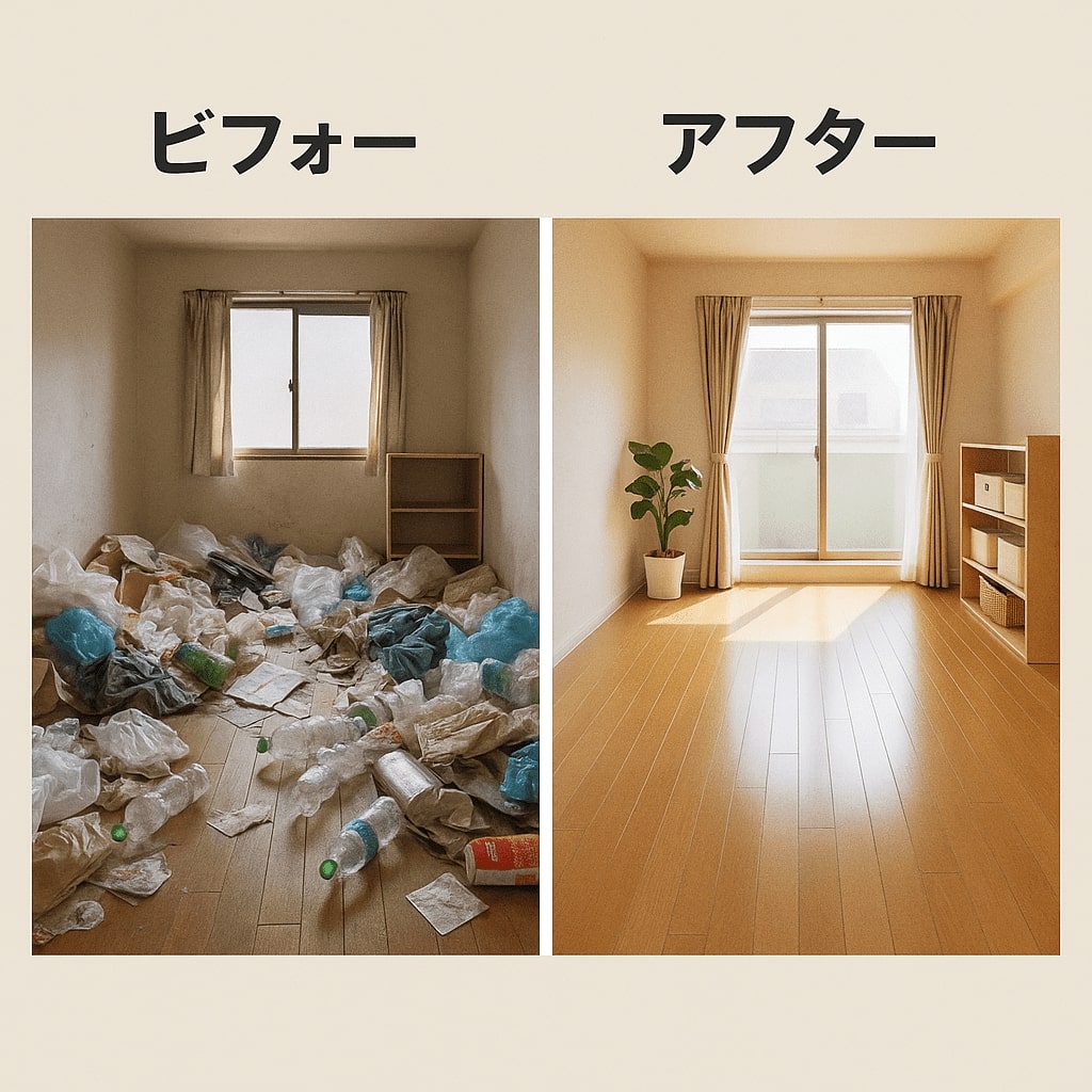 ゴミマンション片付け中