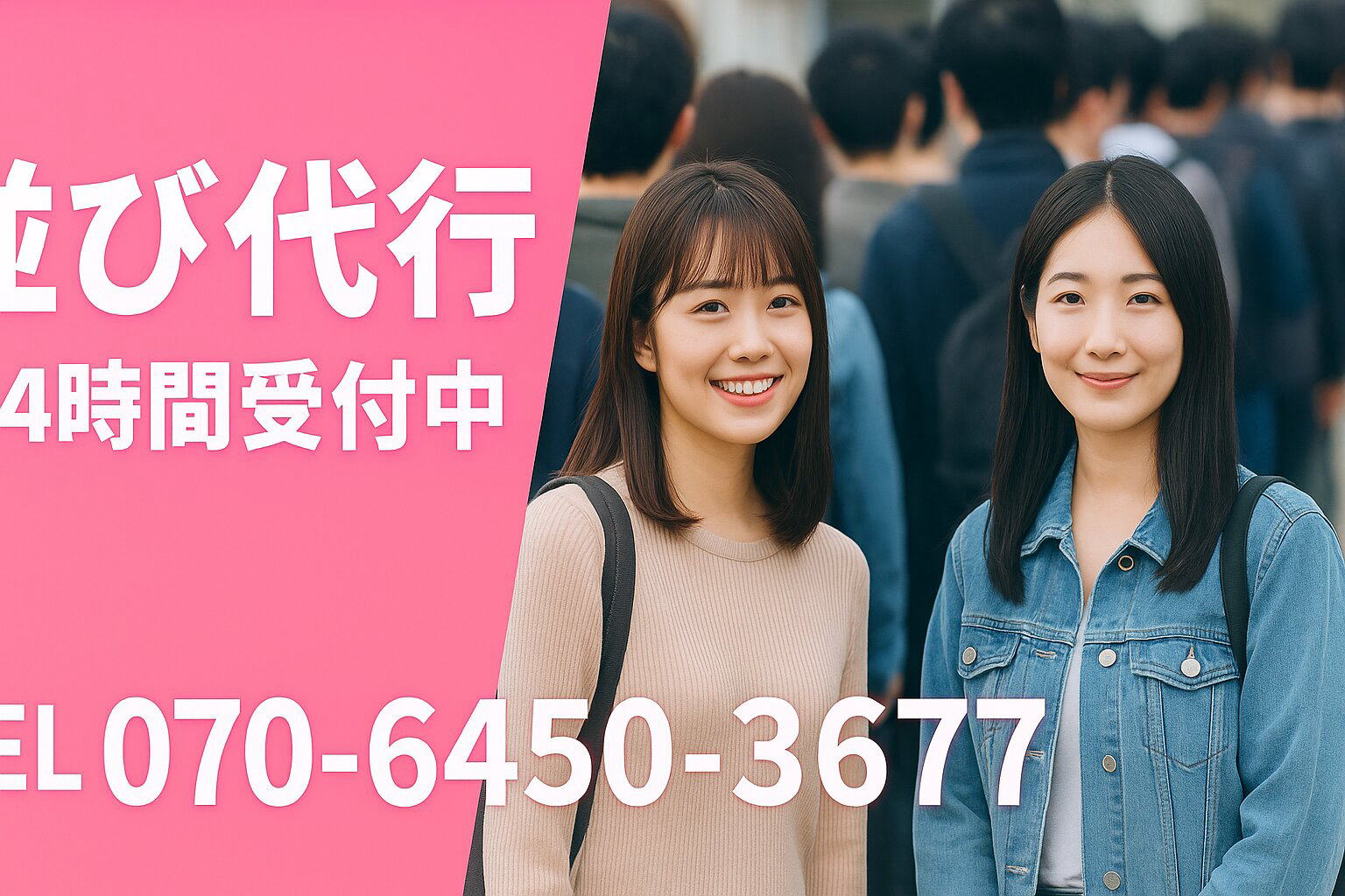 横浜市　泉区　並び代行　横浜便利屋なっちゃん