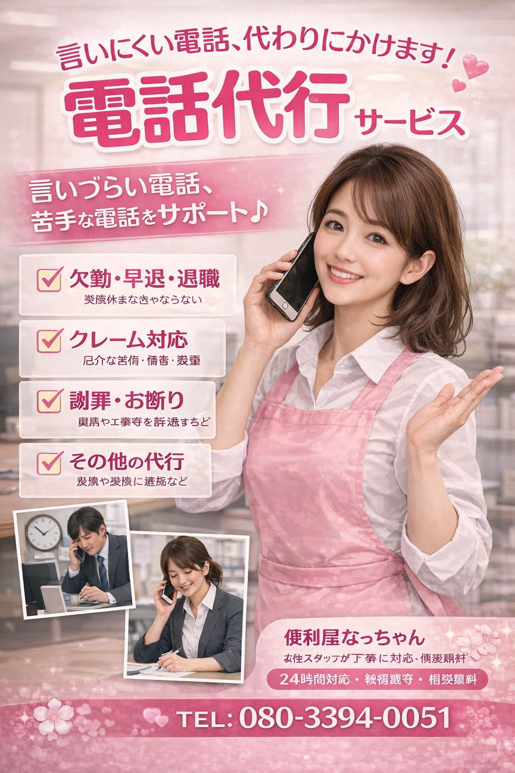 電話代行　全国対応　｜便利屋なっちゃん